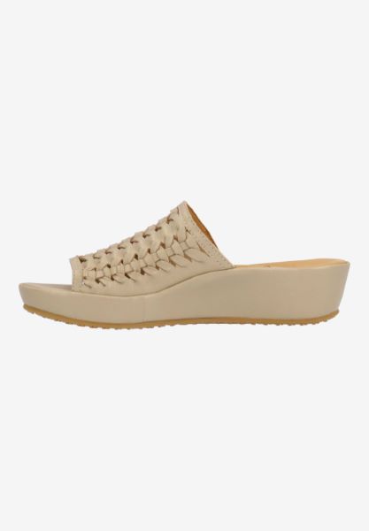L'amour Des Pieds CORK AND WOVEN Cyra PLATINO MET. NAPPA