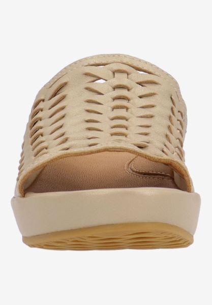 L'amour Des Pieds CORK AND WOVEN Cyra PLATINO MET. NAPPA