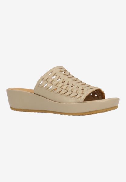 l'amour des pieds CORK AND WOVEN Cyra PLATINO MET. NAPPA
