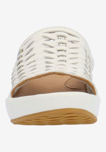 L'amour Des Pieds CORK AND WOVEN Cyra WHITE/GOLD LAMBA