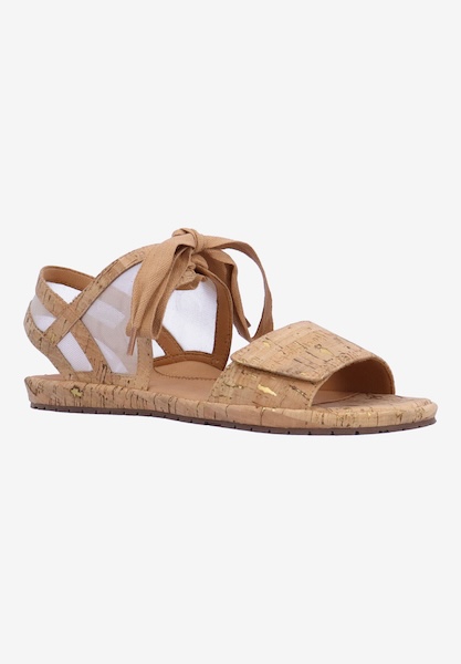 l'amour des pieds CORK AND WOVEN Devansh NATURAL/GOLD CORK/MESH