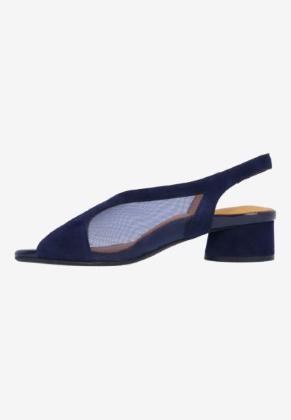 L'amour Des Pieds CORK AND WOVEN Estefana DK NAVY KIDSUEDE/MESH
