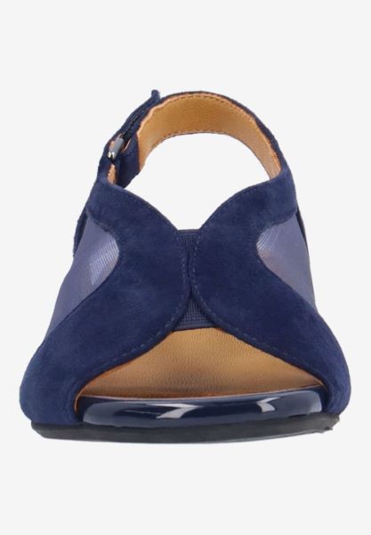 L'amour Des Pieds CORK AND WOVEN Estefana DK NAVY KIDSUEDE/MESH