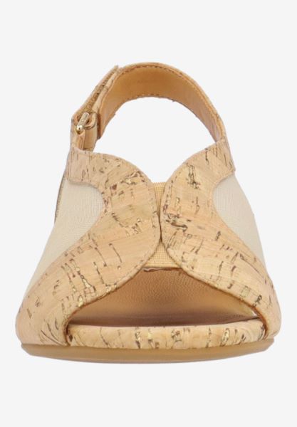L'amour Des Pieds CORK AND WOVEN Estefana NATURAL/GOLD CORK