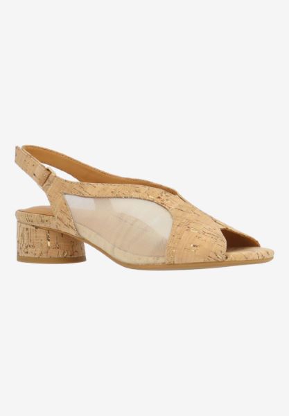 l'amour des pieds CORK AND WOVEN Estefana NATURAL/GOLD CORK