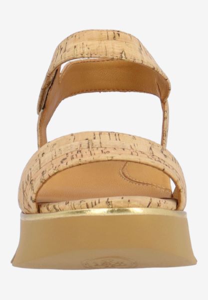 L'amour Des Pieds CORK AND WOVEN Halsten NATURAL/GOLD CORK