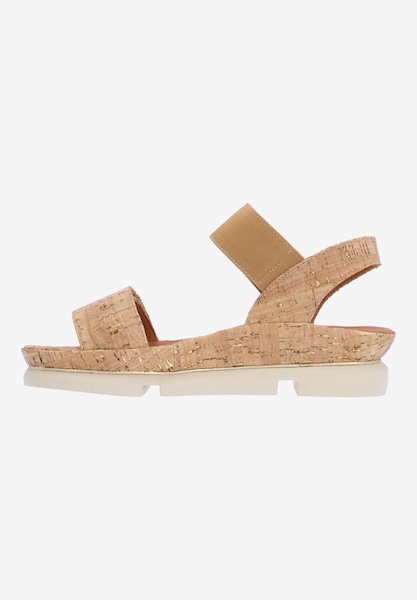 L'amour Des Pieds CORK AND WOVEN Vedika NATURAL/GOLD CORK/ELASTIC