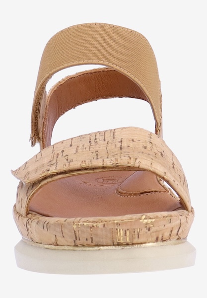 L'amour Des Pieds CORK AND WOVEN Vedika NATURAL/GOLD CORK/ELASTIC