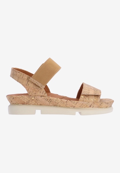 L'amour Des Pieds CORK AND WOVEN Vedika NATURAL/GOLD CORK/ELASTIC