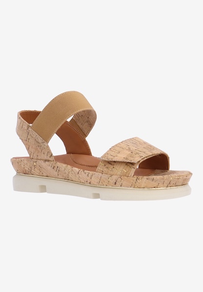 l'amour des pieds CORK AND WOVEN Vedika NATURAL/GOLD CORK/ELASTIC