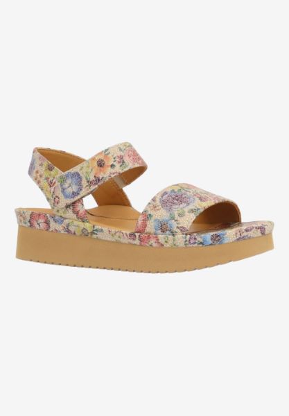 l'amour des pieds FLATS Abrilla BEIGE/PASTEL MULTI FLORAL