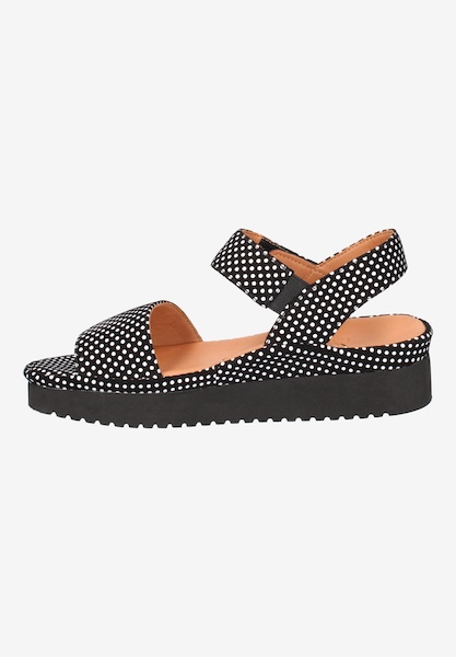 L'amour Des Pieds FLATS Abrilla BLACK/WHITE POLKA DOT SUEDE