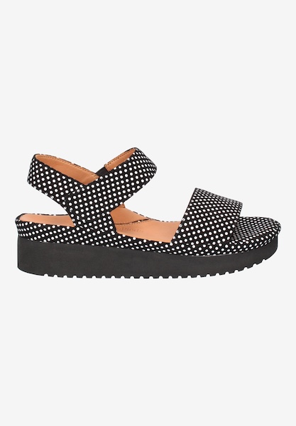 L'amour Des Pieds FLATS Abrilla BLACK/WHITE POLKA DOT SUEDE