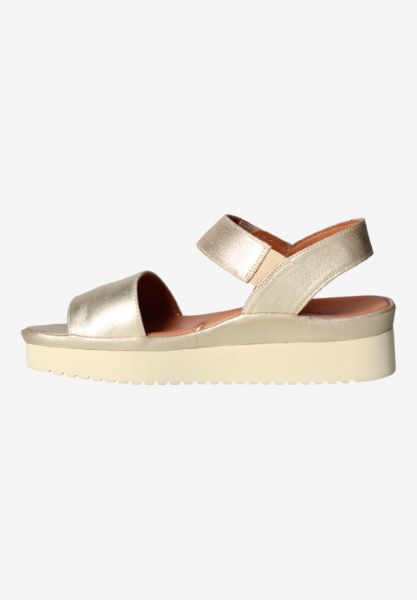 L'amour Des Pieds FLATS Abrilla Gold Stardust Suede