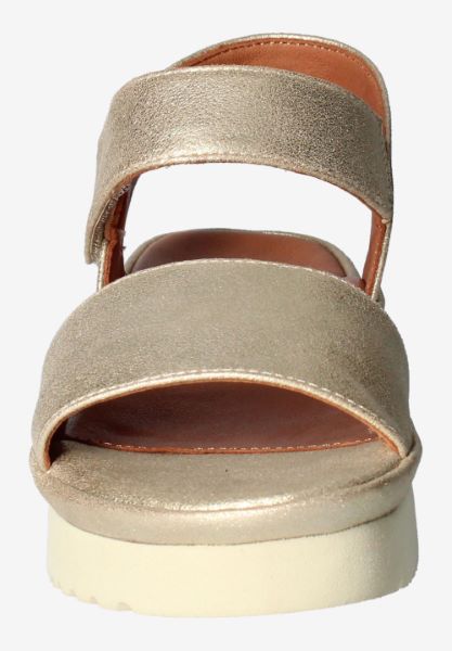 L'amour Des Pieds FLATS Abrilla Gold Stardust Suede