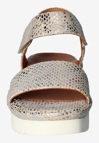 L'amour Des Pieds FLATS Abrilla Silver/Gold Snake Print Leather