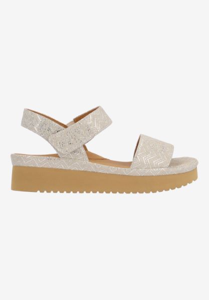 L'amour Des Pieds FLATS Abrilla TAUPE PRINT LEATHER