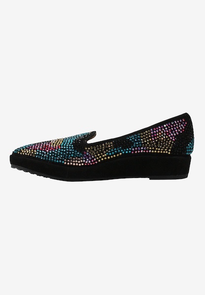 L'amour Des Pieds FLATS Correze Black Bright Multi Kidsuede