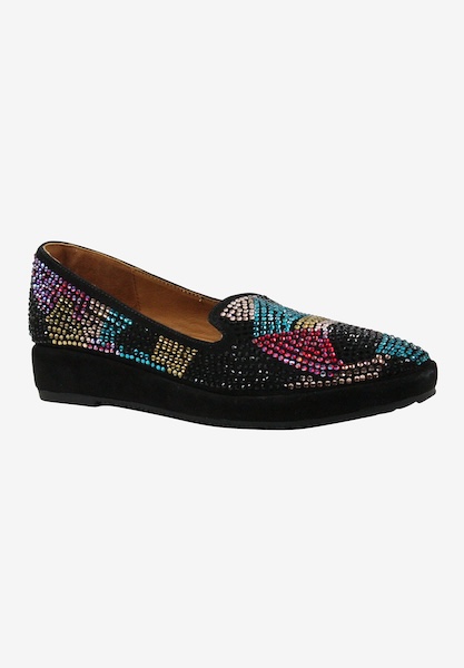 l'amour des pieds FLATS Correze Black Bright Multi Kidsuede