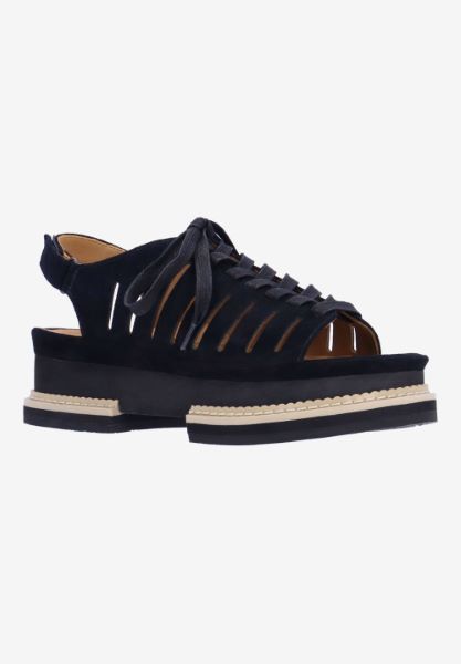 l'amour des pieds FLATS Adriel BLACK KIDSUEDE