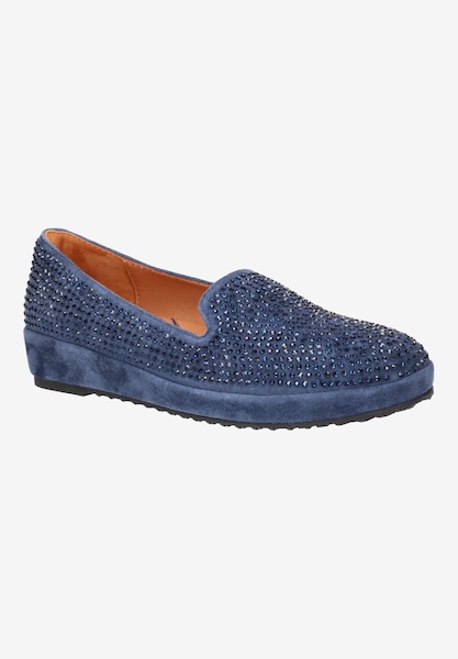 l'amour des pieds FLATS Correze Navy Kidsuede