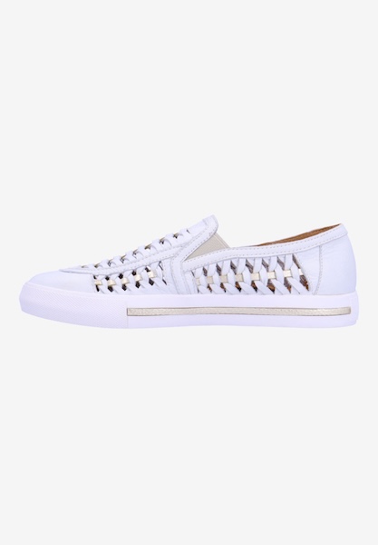 L'amour Des Pieds FLATS Karsha WHITE LAMBA/GOLD