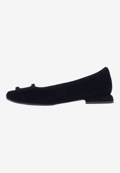 L'amour Des Pieds FLATS Tallulah BLACK KIDSUEDE