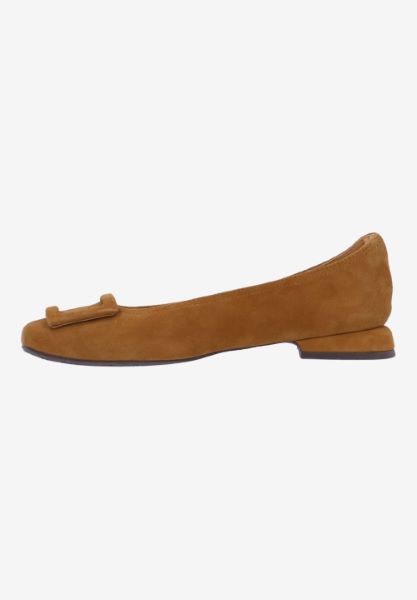 L'amour Des Pieds FLATS Tallulah COFFEE KIDSUEDE