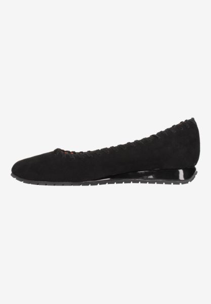 L'amour Des Pieds FLATS Tiffanie BLACK KID SUEDE