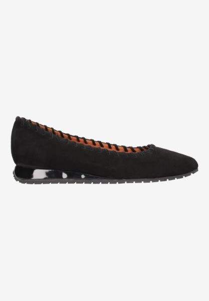 L'amour Des Pieds FLATS Tiffanie BLACK KID SUEDE
