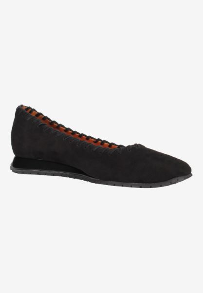 l'amour des pieds FLATS Tiffanie BLACK KID SUEDE