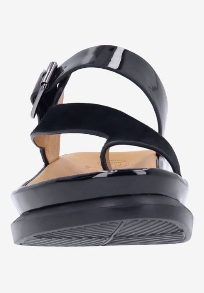 L'amour Des Pieds NEW ARRIVALS Alanza BLACK SUEDE/PATENT