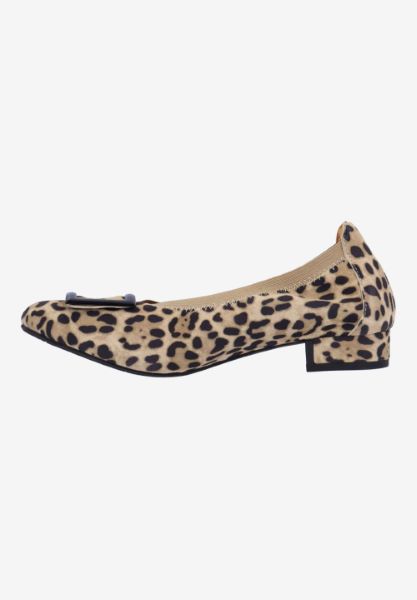 L'amour Des Pieds NEW ARRIVALS Floella TAN/BLACK ANIMAL PRINT