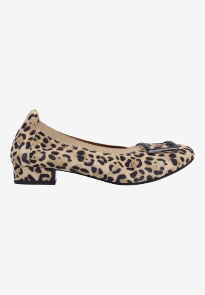 L'amour Des Pieds NEW ARRIVALS Floella TAN/BLACK ANIMAL PRINT