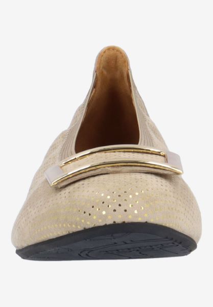 L'amour Des Pieds NEW ARRIVALS Floella TAUPE/GOLD GALAXY SUEDE