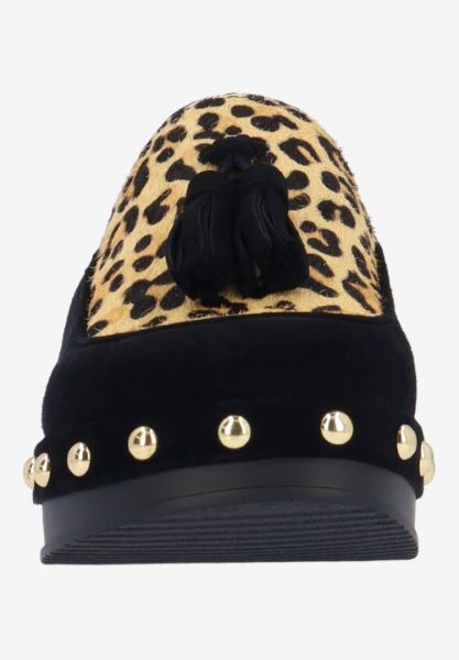 L'amour Des Pieds NEW ARRIVALS Gracen BLACK/BROWN SUEDE/HAIR-ON
