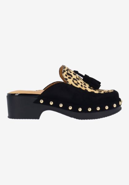 L'amour Des Pieds NEW ARRIVALS Gracen BLACK/BROWN SUEDE/HAIR-ON