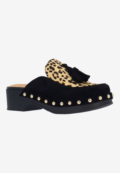 l'amour des pieds NEW ARRIVALS Gracen BLACK/BROWN SUEDE/HAIR-ON