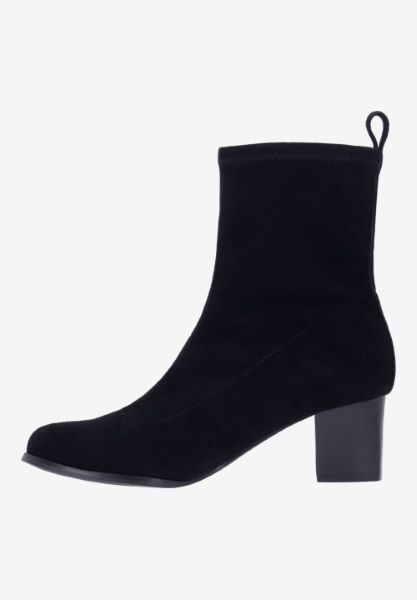 L'amour Des Pieds NEW ARRIVALS Picarus BLACK STRETCH SUEDE