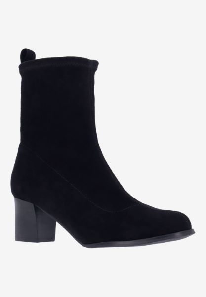 l'amour des pieds NEW ARRIVALS Picarus BLACK STRETCH SUEDE