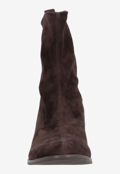 L'amour Des Pieds NEW ARRIVALS Picarus CHOCOLATE STRETCH SUEDE