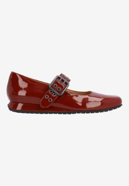 L'amour Des Pieds NEW ARRIVALS Tanzy CRANBERRY PATENT LEATHER
