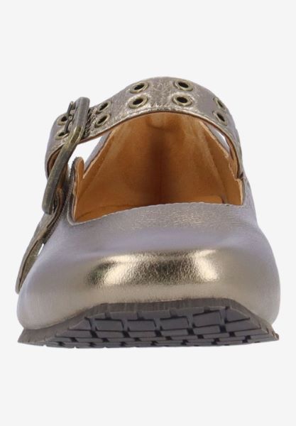 L'amour Des Pieds NEW ARRIVALS Tanzy HEMATITE METALLIC LAMBA