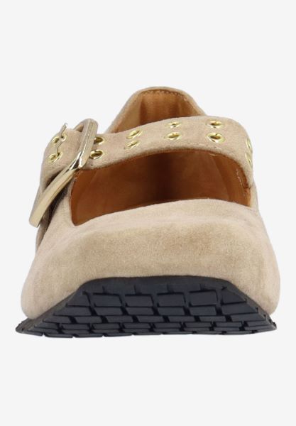 L'amour Des Pieds NEW ARRIVALS Tanzy TAUPE KIDSUEDE/PATENT