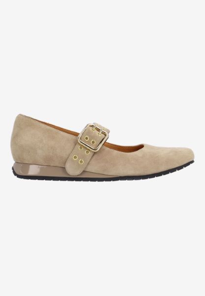 L'amour Des Pieds NEW ARRIVALS Tanzy TAUPE KIDSUEDE/PATENT