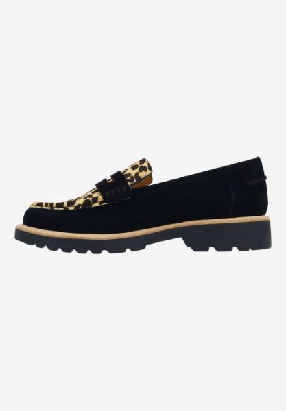 L'amour Des Pieds NEW ARRIVALS Yolandi BLACK/BROWN SUEDE/HAIR-ON