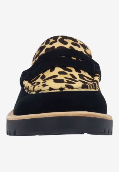 L'amour Des Pieds NEW ARRIVALS Yolandi BLACK/BROWN SUEDE/HAIR-ON