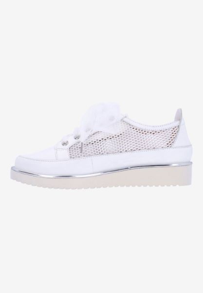 L'amour Des Pieds NEW ARRIVALS Zafira WHITE KIDSKIN/MESH