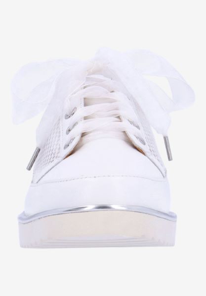 L'amour Des Pieds NEW ARRIVALS Zafira WHITE KIDSKIN/MESH