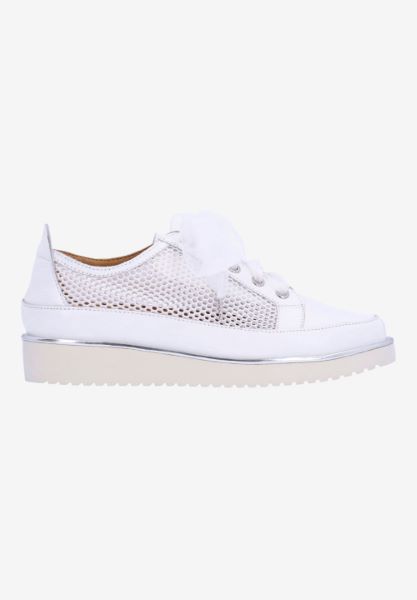 L'amour Des Pieds NEW ARRIVALS Zafira WHITE KIDSKIN/MESH